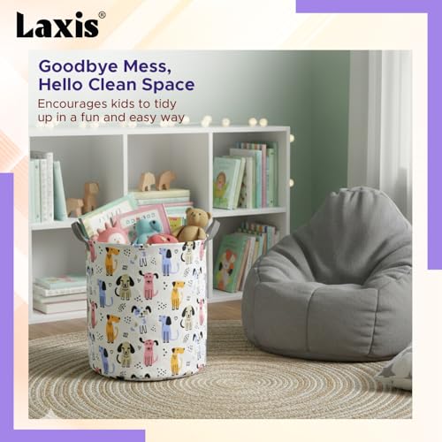Image of LAXIS Laundry Basket, Heavy Duty Laundry Basket, Clothes Storage Basket for Blankets, Laundry Room Organizing, Bedroom, Large Dirty Clothes Bag for Dorm, Apartment