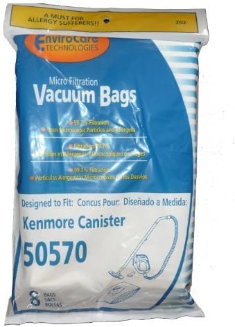 16 Kenmore I Ultra Care 50570 Sears Vacuum Bag, Canister Vacuum Cleaners, 609315, Replaces Sears 20-50570, by Kenmore