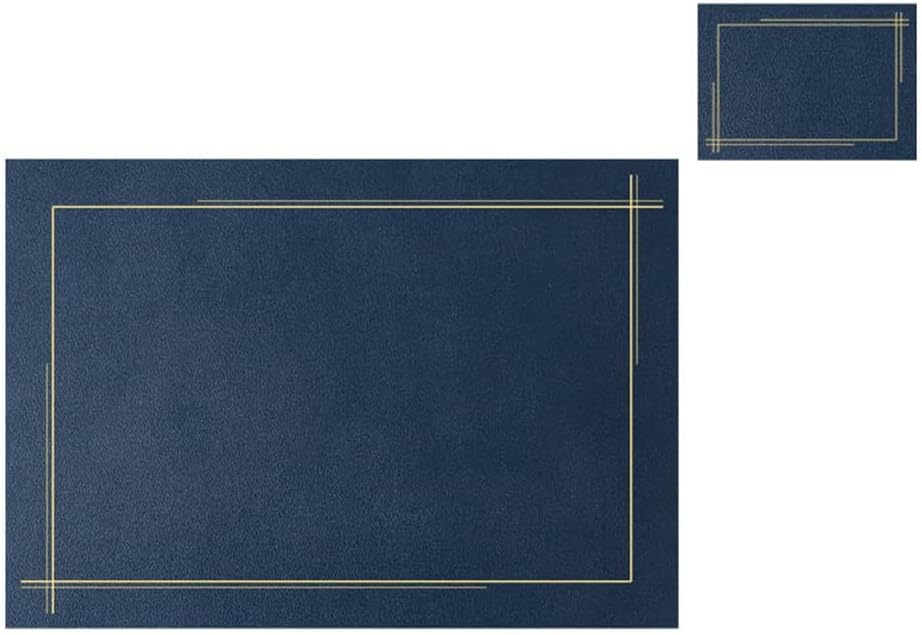 4 Pcs Leather Table Mat Placemat Heat Insulation Pad Decorative Mat for Home Restaurant Coffee Shop(E)