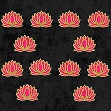 Lotus Latkan Toran Wall Hanging with Bells – Pink | Door Hanging for Home, Pooja Room, Diwali, Ganpati, Navratri | Ganpati Festival Decoration Items (Lotus - Pink, Pack of 12)