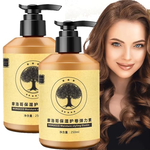 Crema definidora de rizos marroquíes, de larga duración, con volumen marroquí, elasticidad hidratante, crema hidratante marroquí, elastina