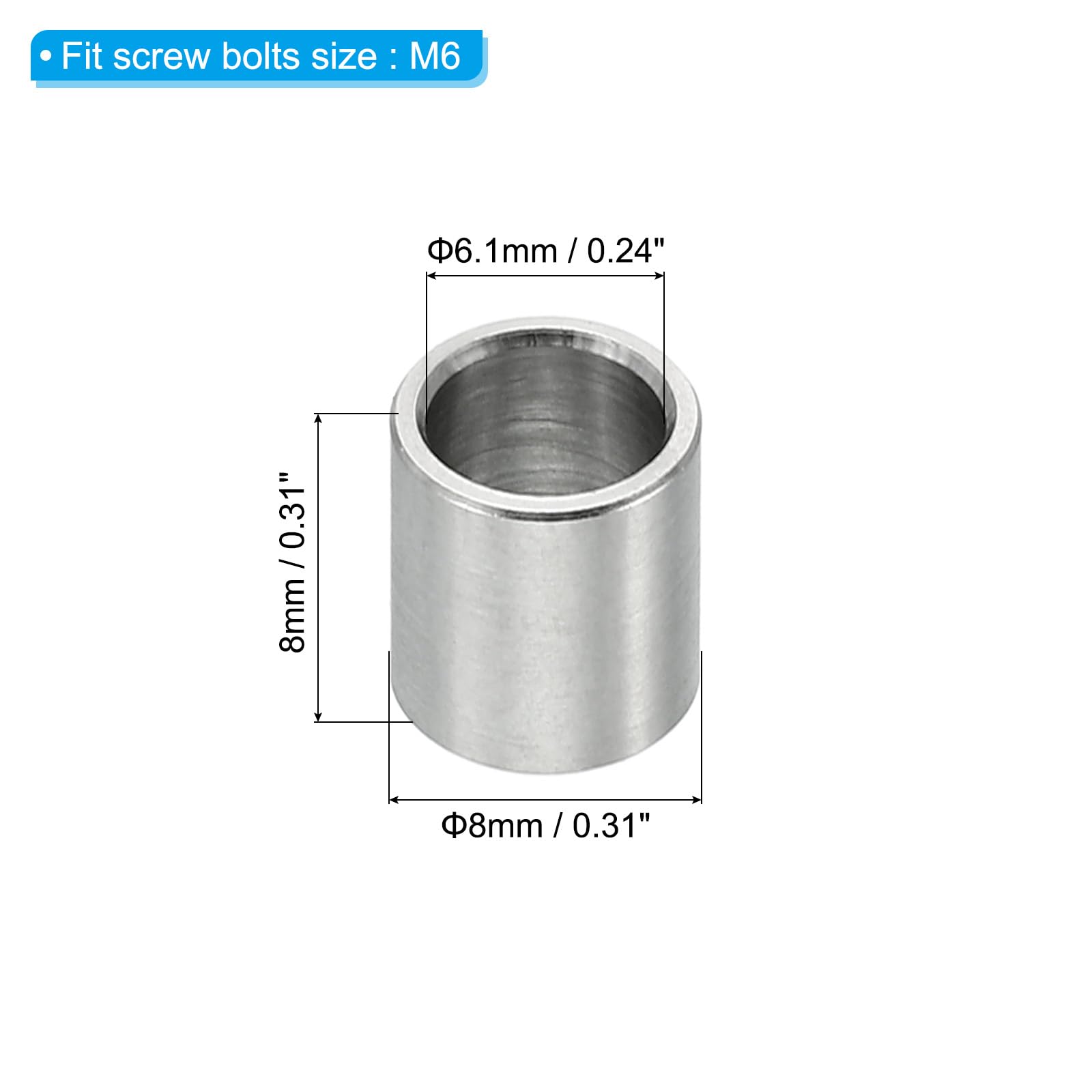 PATIKIL M6 Stainless Steel Spacers - Image 2