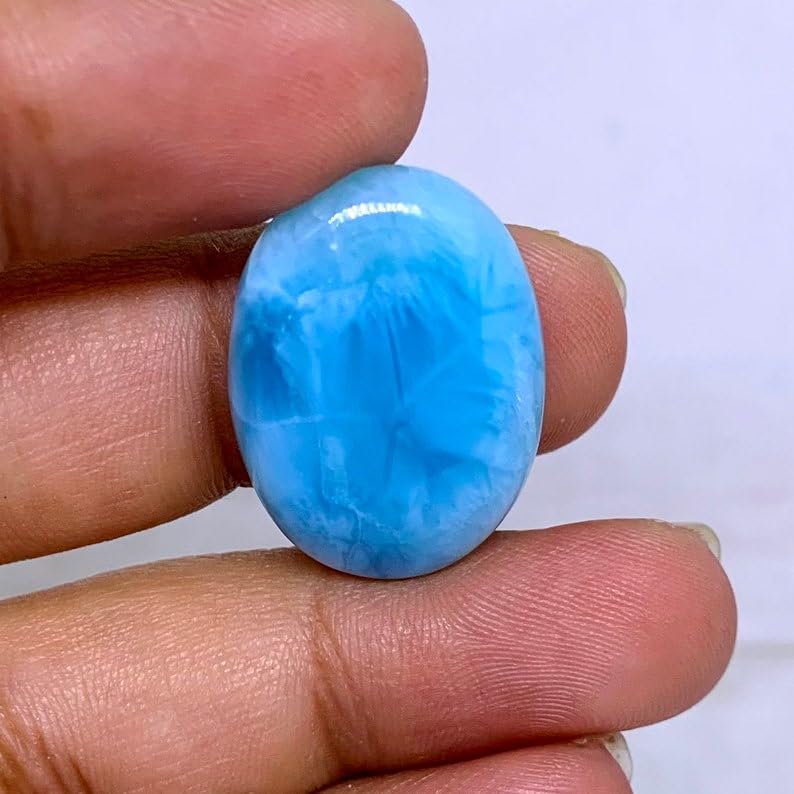 Larimar de qualité cabochon de gemme véritable pour joaillerie artisanale - 4