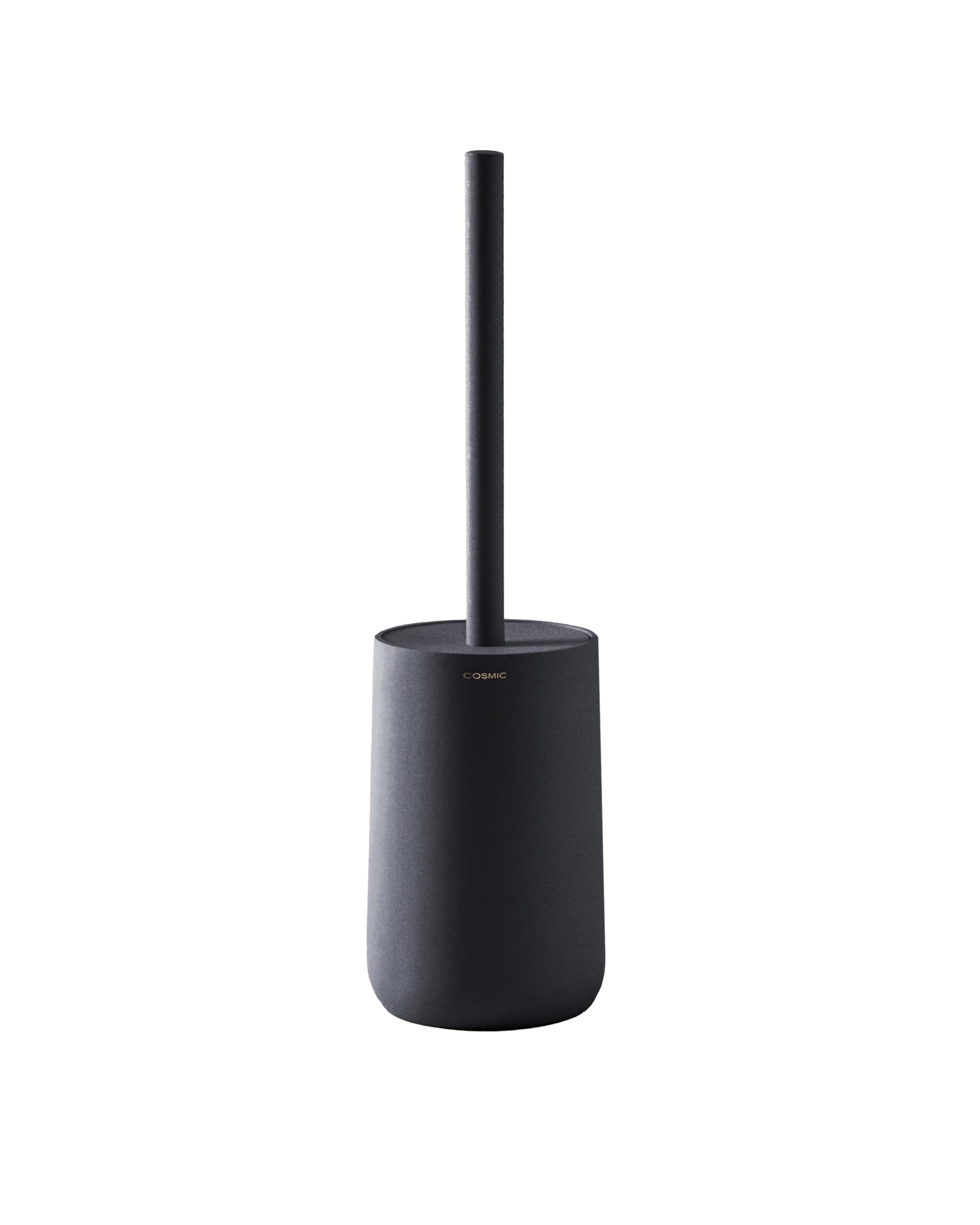 COSMIC Saona Elegant Design Resin Toilet Brush Floor Brush Holder Black