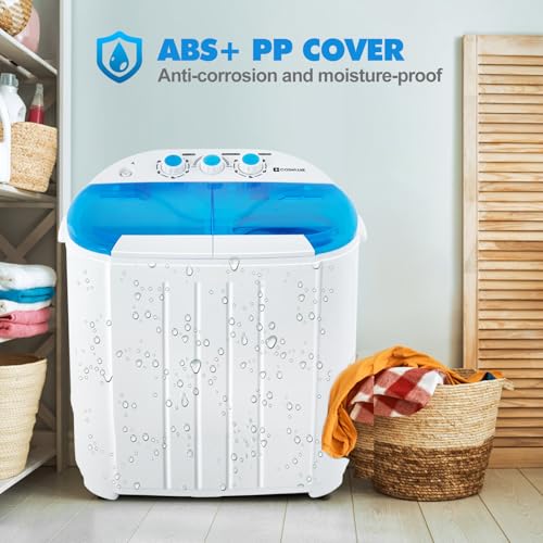 Portable Washing Machine Twin Tub Washer and Spin Dryer 5 KG Total Capacity For Camping Dorms Apartments College Rooms 3 KG Washer 2 KG Drying - Image 3