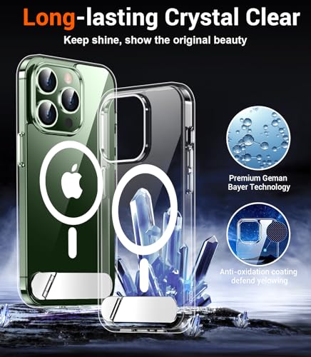 Image of Magnetic Compatible with iPhone 13 Pro Max Case, [Built-in Invisible Kickstand][Compatible with MagSafe] [Military Grade Shockproof] Slim Thin Phone Case for iPhone 13 Pro Max 6.7 inch