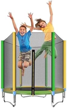 Leyaton Fileli Trambolin Katlanabilir 140 cm Trambolin Ye il LYT-198