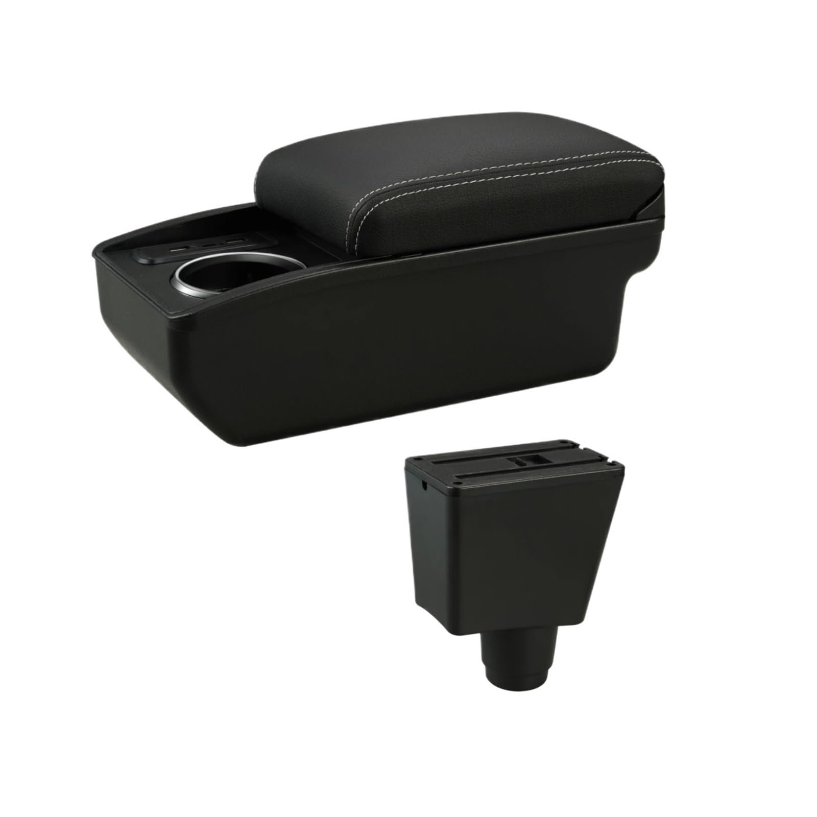 UMDJJU For Logan 2 For Sandero For Dacia Armrest Dokker Car Box Storage Interior Retrofit Accessories Car Centre Console Armrest Box(C3 White Line 6USB)