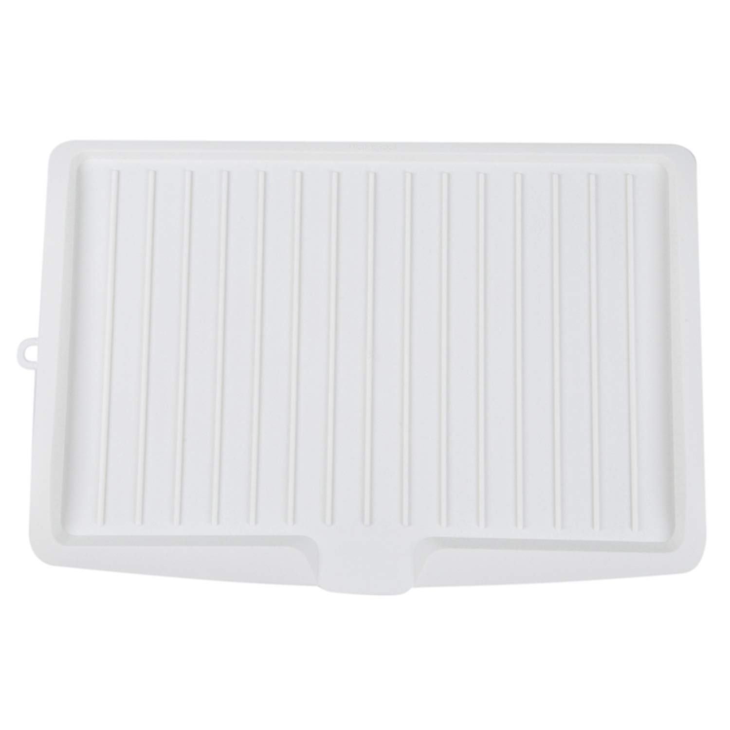 Lizusidtsy Plastic Dish Drainer Drip Tray Plate Cutlery Rack Kitchen Sink Rack Holder Large white