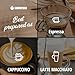 Gourmesso 50ct Flavored Espresso Pods | Int.5 | Proudly Fairtrade | Compatible with Nespresso Original Capsule Machines | Caramel Vanilla Chocolate Hazelnut Coconut