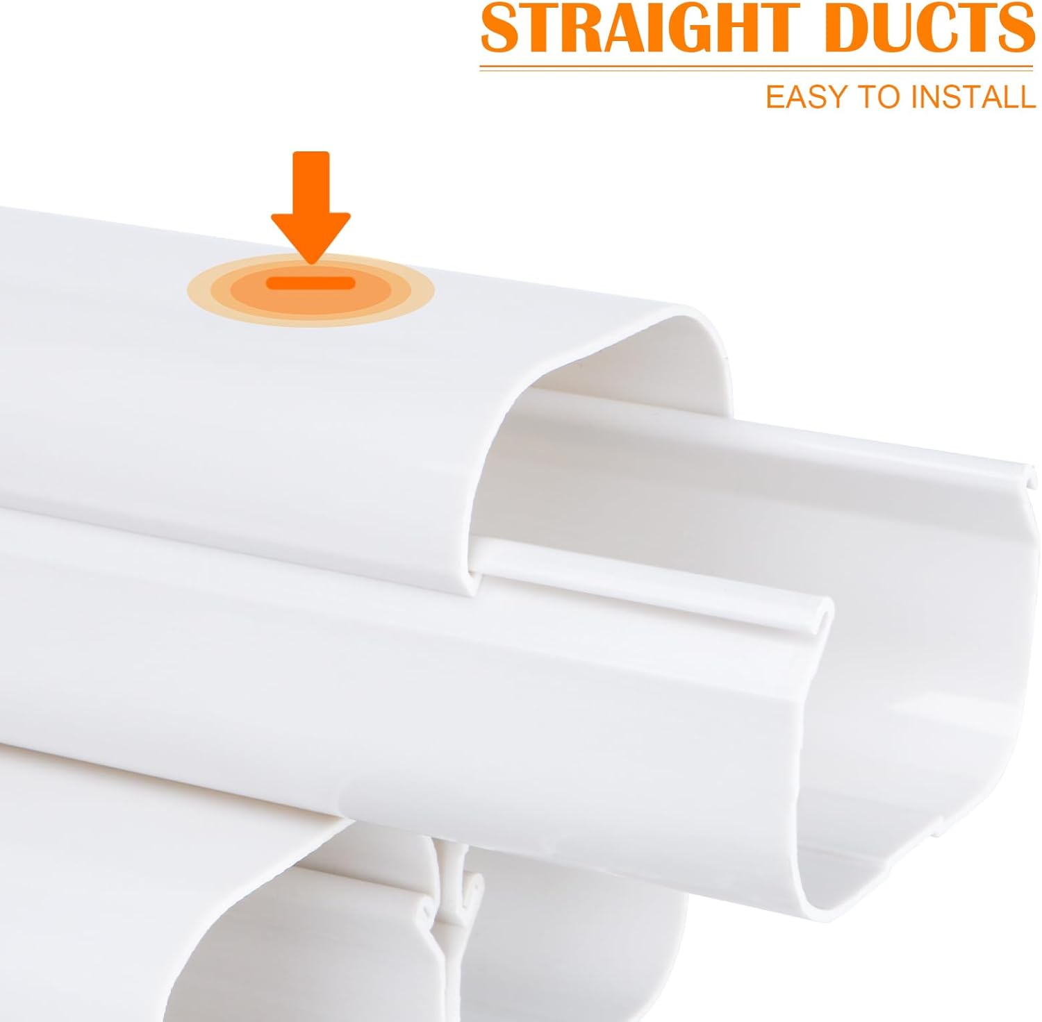 3" W 20Ft L Mini Split Line Set Cover Kit Air Conditioners Decorative PVC Slim Line Cover for Central AC & Heat Pumps Systems Tubing Cover