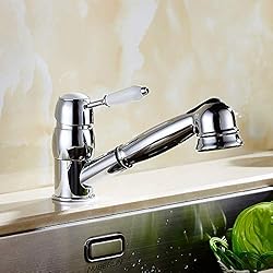 Fregadero Cobre Leroy Merlin YHSGY Grifos de cocina El Cobre Fregadero De Grifo De Fregadero Caliente Y Frío De La Cocina Grifo Extraíble Europeo