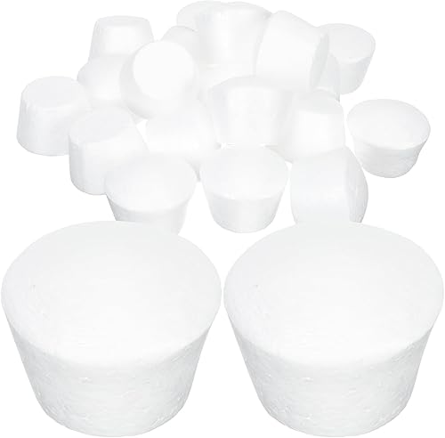 Miniatura 8 de Gadpiparty 20 piezas de espuma blanca, modelo de magdalena de espuma de poliestireno, modelo de pastel falso, espuma de poliestireno expandida para
