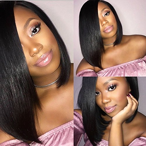 AISI HAIR Straight Bob Wig Shoulder Length Wigs for Women Black Fashion Synthetic Wig Heat Resistant Wigs