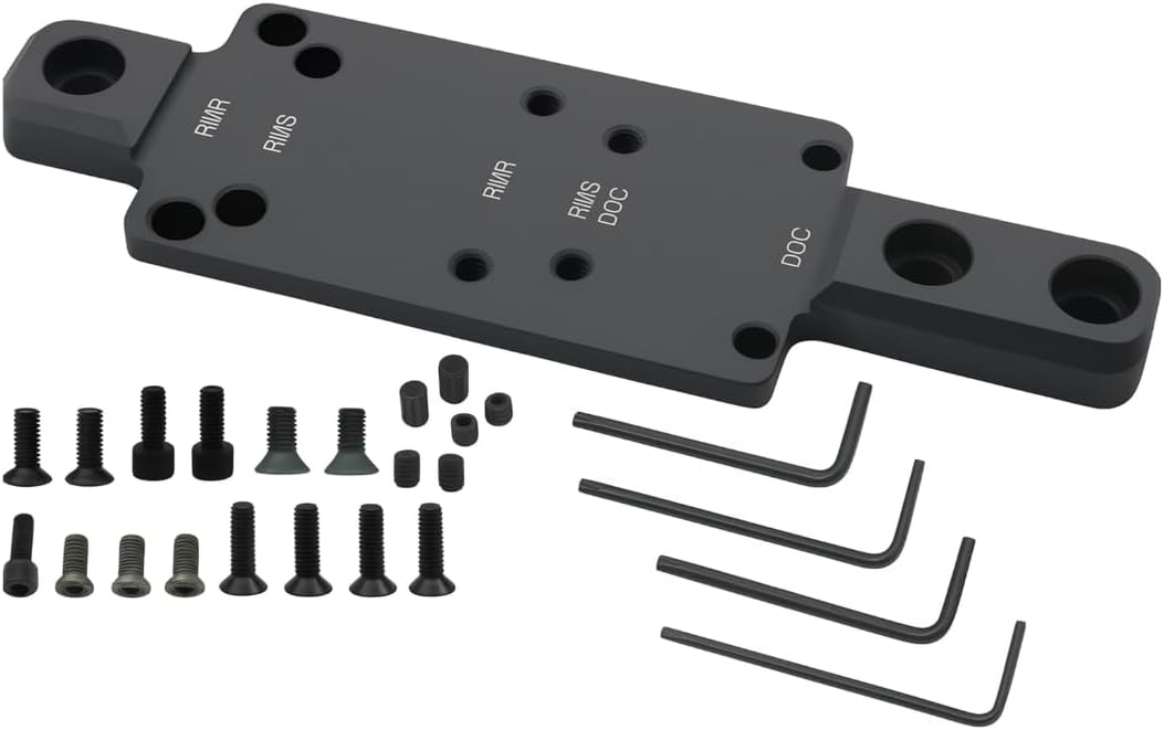 Gotical Red Dot Sight Mount Adapter Plate for Mossberg 500 535 590 835 Shockwave and Maverick88, 2 Sets of Screws Cover Older and Newer Models