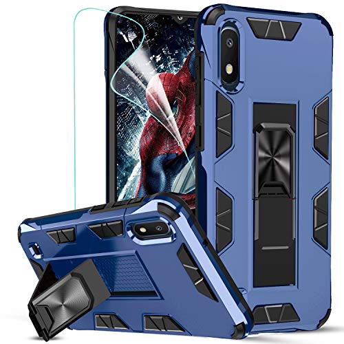Samsung A10e Case, Samsung Galaxy A10e Case with HD Screen Protector [1 Pack], LeYi Military-Grade Shockproof Built-in Magnetic Car Mount Kickstand Protective Cover Cases for Galaxy A10e, Blue
