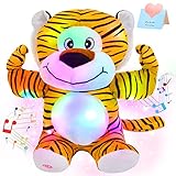 SpecialYou Musical Light up Stuffed Tiger Plush Toy LED Stuffed Animals with Colorful Night Lights...