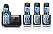 Motorola DECT 6.0 Cordless Phone with 4 Handsets, Digital Answering System and Customizable Color Back Plates P1004