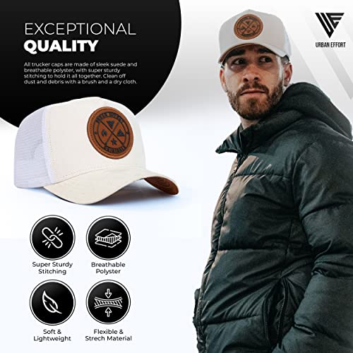 Image of Urban Effort Trucker Hat for Men - Mesh Back Baseball Cap, 5 Panel Snapback Hats for Men and Women