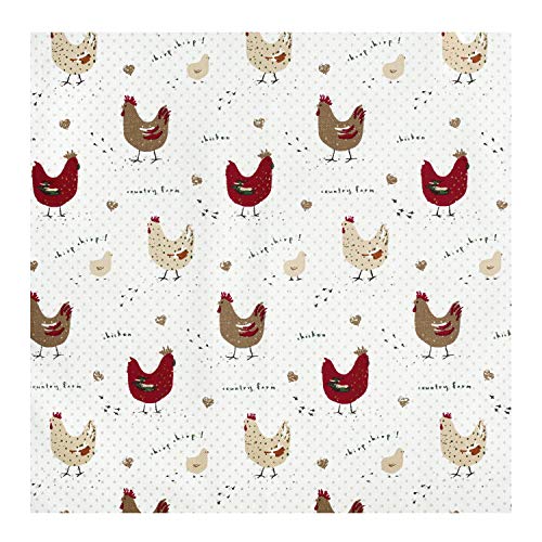 Cackleberry Home Farmhouse Chicken Placemats Cotton Fabric Reversible, 13 X 19 Inches, Set Of 4 #TOP2