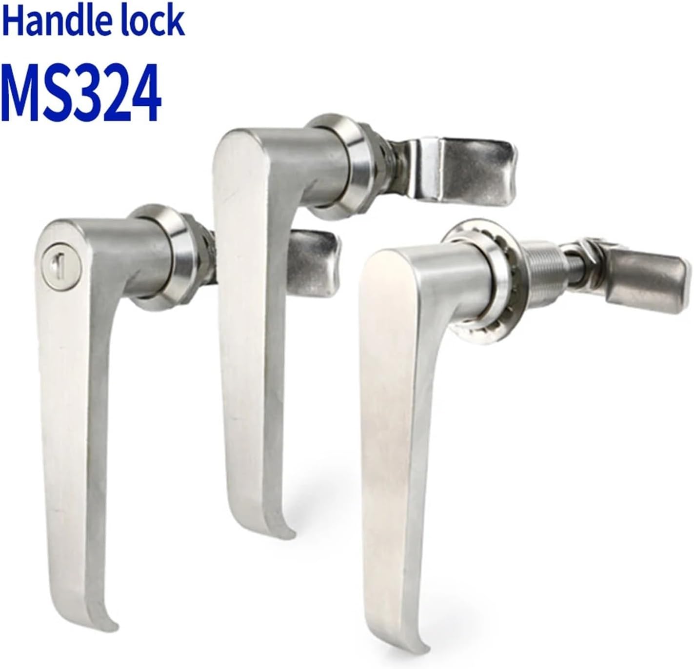 MS324 Handle Lock L-Type Cinet Door 304 Stainless Steel Electric 1Pcs(Tensioning Function)