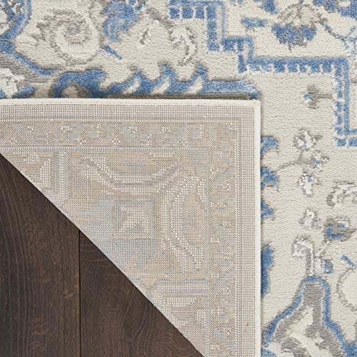 Nourison Home Elation Ivory Blue 5'3" x 7'3" Tapete Decorativo miniatura 5