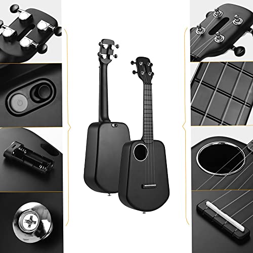 Btuty Ukulélé Populele de concert intelligent de 58,9 cm avec support en fibre de carbone ABS et lumière LED pour… - Les Beatles, Paul McCartney, John Lennon, RIngo Starr, George Harrison Btuty Ukulélé Populele de concert intelligent de 58,9 cm avec support en fibre de carbone ABS et lumière LED pour… – Image 7