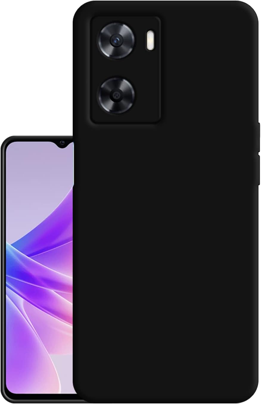 Exclusive Matte Finish Soft Rubber Back Case Cover for Oppo A77 /Oppo A77s - Black