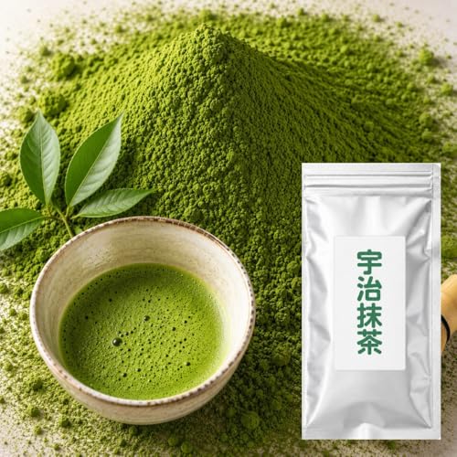 京都 宇治抹茶 100% 一番茶 無添加 高級 宇治抹茶パウダー 100g(お茶マシン・抹茶ラテ・製菓用・アルミチャック袋)