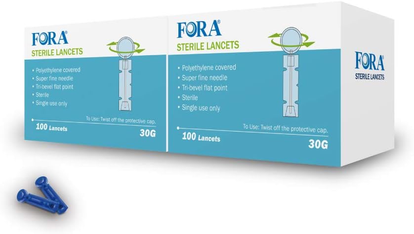 FORA Twist Top Sterile Lancets 30 Gauge, 200 Lancets