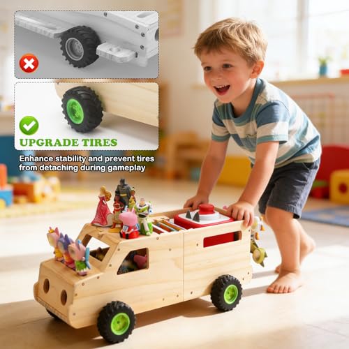 Image of Storage for Toniebox 2 and Toniebox 1 Tonie Figures Characters Shelf,Magnetic Organizer for 30+ Figures, Tonieplay Games & Controller, Wooden Magnetic Shelf for Kids