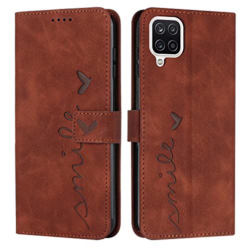 Coque Samsung A12 relief marron pour protéger votre téléphone au bureau