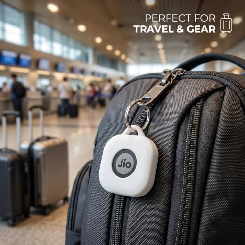 Image of Case for JioTag with Keychain Ring, Protective Holder Cover for Jio Tag Tracker, Anti-Lost & Shockproof Accessory for Keys, Luggage, Pets, and Backpacks (2, Red)