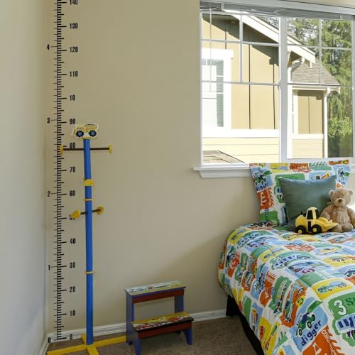 Jonikuper Adhesivo de pared de medición de altura para habitación de niños, tabla de crecimiento de PVC de 0 a 180 cm con respaldo automático, para una fácil instalación y extracción, paquete de 2