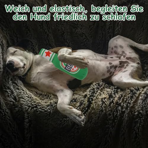 Wvu & Wvo Hundespielzeug | 2 Stück Weiche Bierflasche Plüsch Hund Spielzeug | Hund Kauen Knabberspielzeug für kleine mittelgroße große Hunde