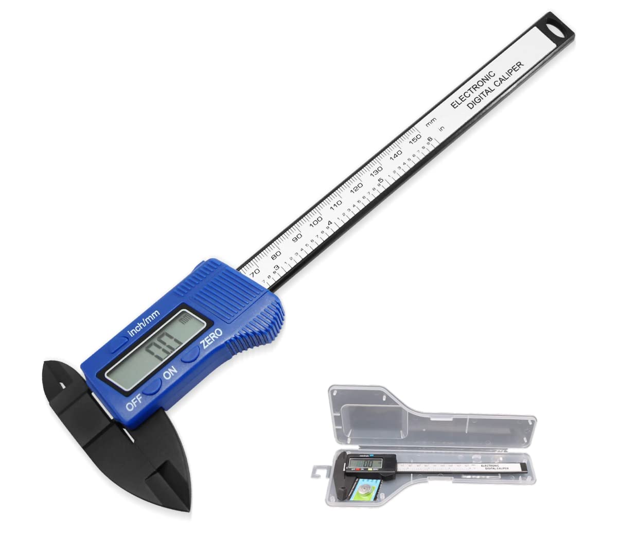 Morton Davies Electronic Carbon Fiber Composites Digital Vernier Caliper 6 inch -Vernier Caliper with LED Screen Digital Caliper