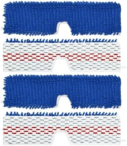 Miniatura 8 de Paquete de 4 cabezales de repuesto compatibles con O-cedar Hardwood Floor 'N More de microfibra de doble o 3 acciones, repuesto de mopa de chenilla,