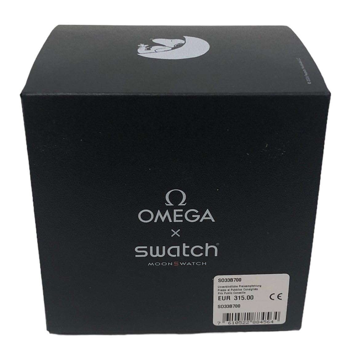 Swatch Orologio da Polso Moonswatch Omega x Mission to the Moonphase Snoopy Nero