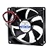 Ruilogod Komputer stacjonarny PC CPU Cooler czarne plastikowe Wentylator DC 24V 0.2A