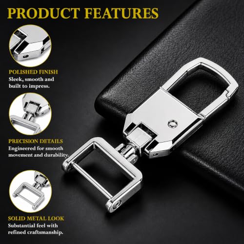 Image of Storite Heavy Duty Metal Carabiner Keychain with Swivel Key Ring, Premium Key Holder for Car, Home & Office Keys