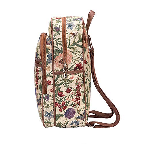 Signare Tapestry Backpack for Women Computer Rucksack Knapsack bookbags for women In Floral Morning Garden Design (BKPK-MGD)2