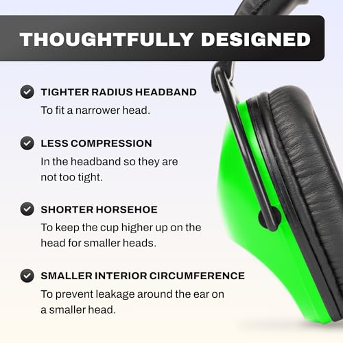 Pro Ears ReVO Passive Ear Muffs, Perfect for Children & Adults with Smaller Heads, NRR 25, Comfortable Fit w/Proform Leather Cushions, Ideal for Hunting, Concert, Racing, USA-Made, Neon Orange by Pro Ears - Image 5