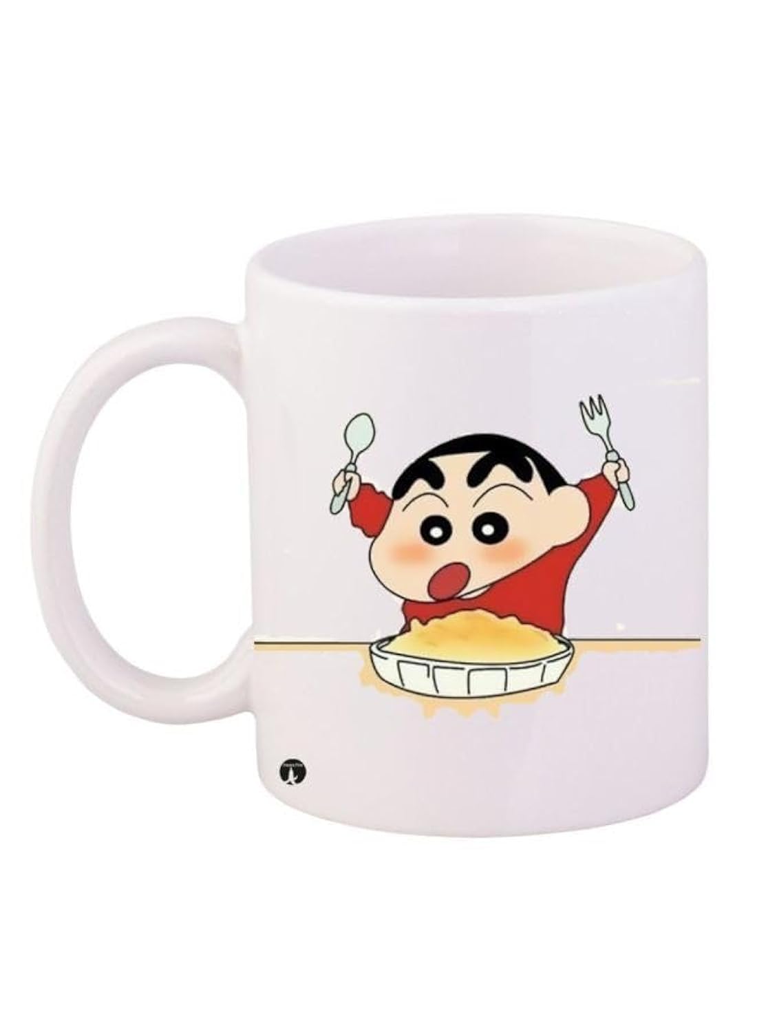 RYN Crayon Shin-Chan Printed Coffee Mug White/Red/Beige 11Ounce - RYNmg11085