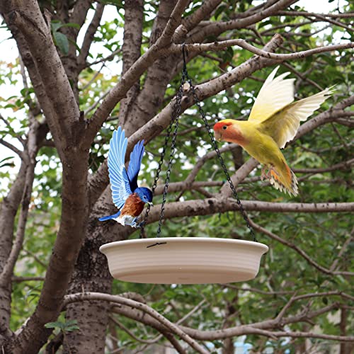 30,5 cm hängende Vogeltränke, hängende Vogelfutterstation Vogeltränke Tablett mit Haken und Kette für Outdoor Garten Hof Terrasse