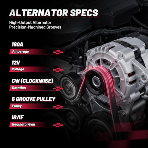 Image of BDFHYK 180A Alternator for Lexus LS460 4.6L V8 2007-2012, 11328