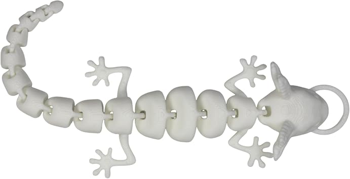 Pineapple Lizard Cat Wand Attachment, Cat Toy Refill for Interactive Wand Teasers, Indoor Kitten and Cat Toys 3D Printed White