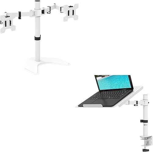 Miniatura 1 de WALI Brazo de montaje para computadora portátil para escritorio, bandeja para laptop, totalmente ajustable, hasta 17 pulgadas, 22 libras, con