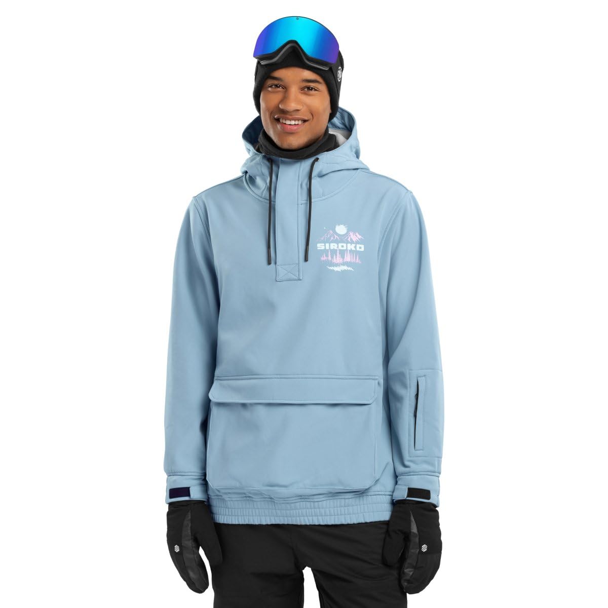 SIROKO - Veste de Snowboard avec Poche Kangourou W3 Prags