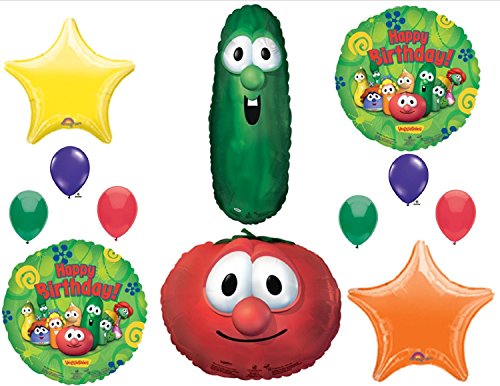 VEGGIE TALES LARRY CUCUMBER & BOB TOMATOE BIRTHDAY PARTY Balloons Decorations Supplies