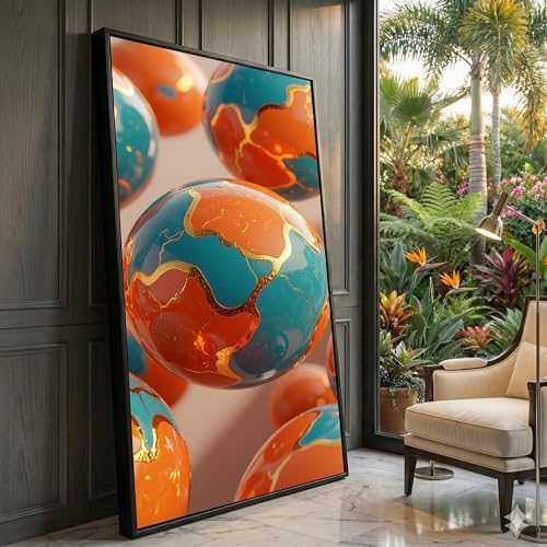 Globe terrestre sur toile moderne pour inspirer l'évasion dans votre intérieur